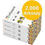 Bild von Infowerk Papier do drukarki Papier do kopiowania 2000 arkuszy 4 x 500 A4 80g Jasna biel Premium CIE 160 Zwycięzca testu Certyfikat środowiskowy PEFC