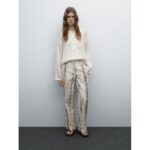 Bild von Luźna Koszula Z Ozdobnymi Guzikami Z Przodu – Surowy – M – Massimo Dutti – Kobieta
