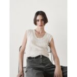 Bild von Dzianinowy Top Z Mieszanki Wełny – Surowy – M – Massimo Dutti – Kobieta