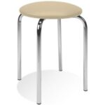 Bild von Merkury Market Taboret kuchenny Pino Chrome kremowe