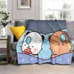 Bild von 7029291745554 3d Cartoon Bubu I Dudu Koc Pluszowy Koc Do Rzucania Narzuta Na Sofę Niedźwiedź Koc Nadaje Się Do Sypialni Salon Ciepły Koc 150x200cm