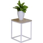 Bild von Elior Minimalistyczny kwietnik biały + dąb sonoma T2-H75